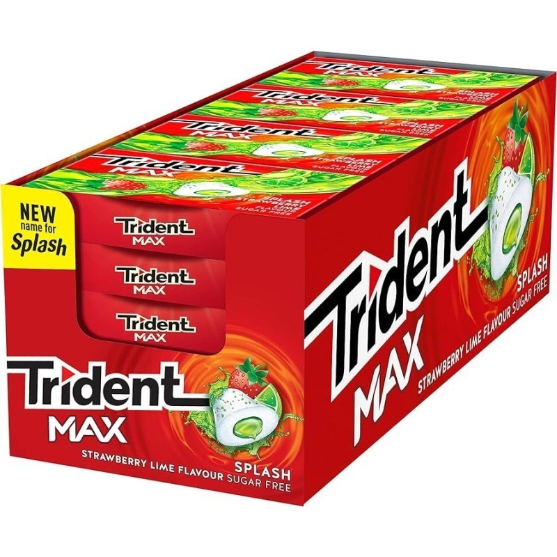 Descubre Trident max splash fresa lima 16u al precio más bajo en