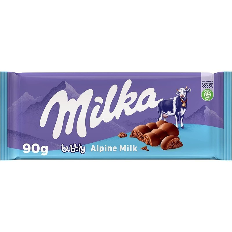 Adquiere Milka bubbly leche 90gr al mejor precio en OKSUPER.ES