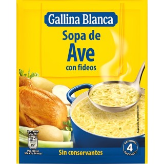 Consigue Sopa ave con fideos gallina blanca sobre en oferta en