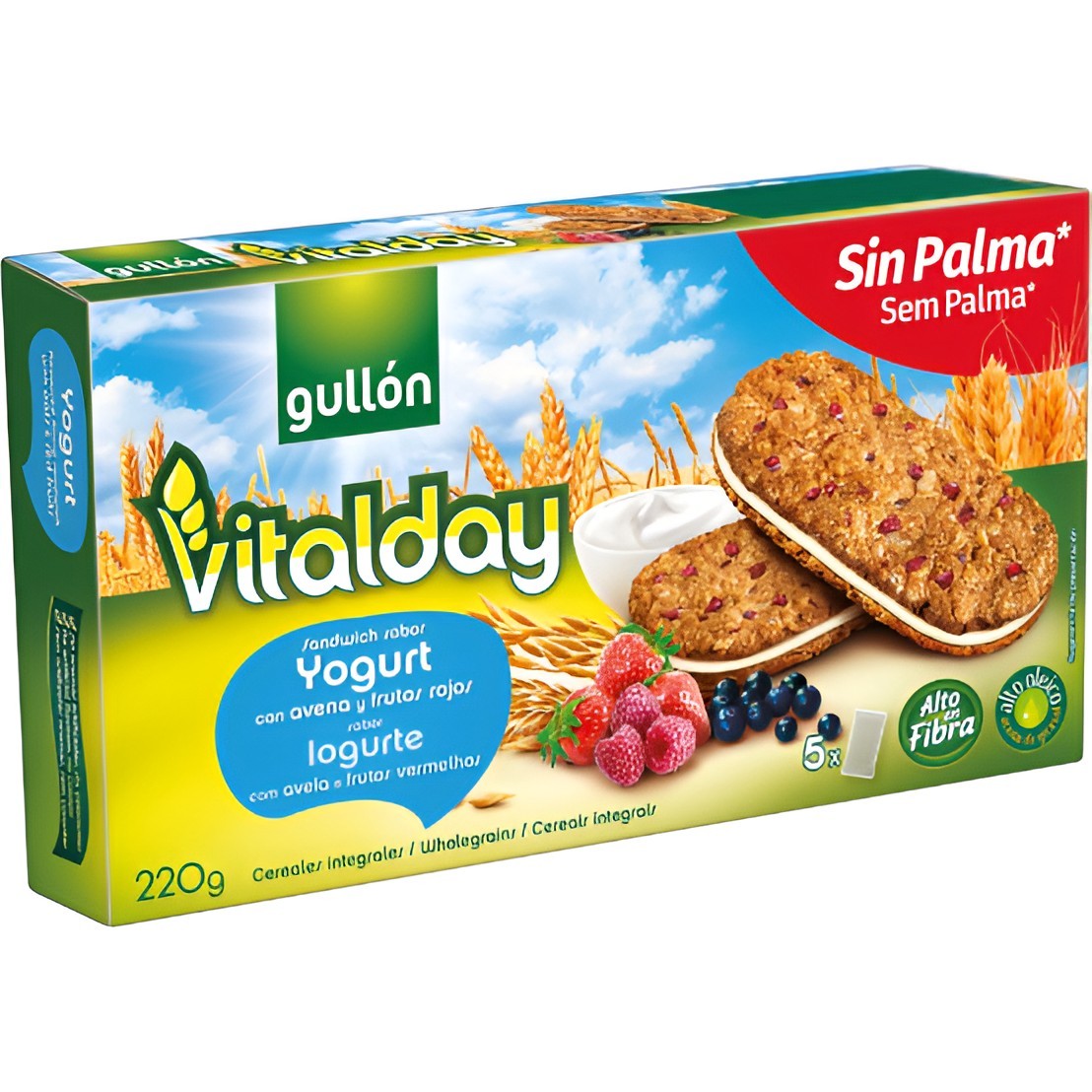 Encuentra Vitalday sandwich yogur-avena-frutos rojos 220gr al precio