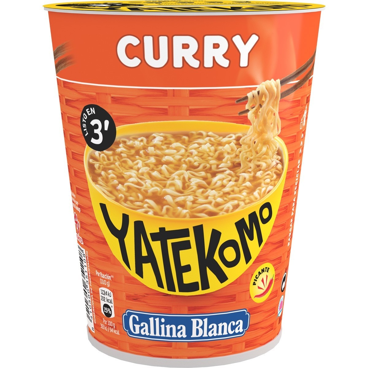 Descubre Yatekomo curry cup al precio más bajo en OKSUPER.ES