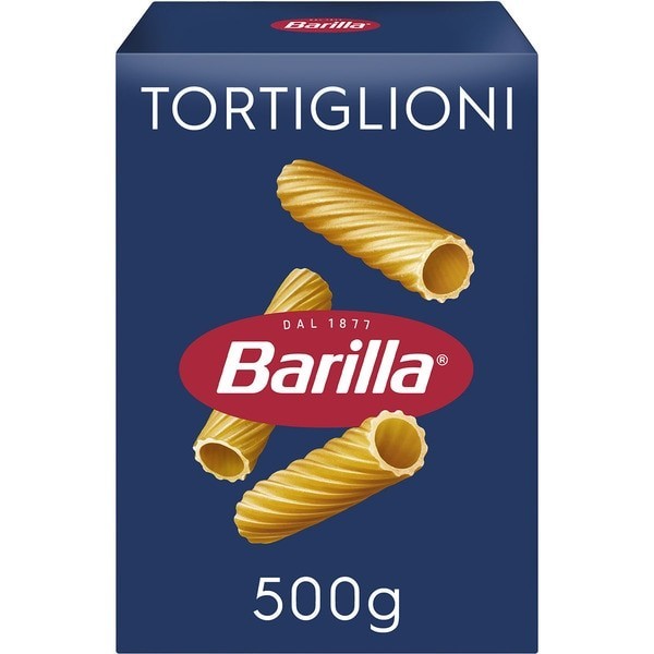 Obtén Barilla tortiglioni n.83 500gr (macarrón rayado) en oferta en