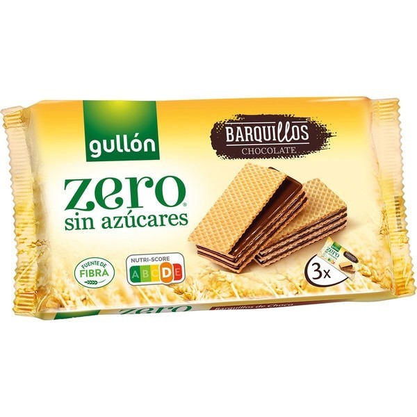 Obtén Barquillo wafer chocolate zero s/a gullón 60grx3 al precio más