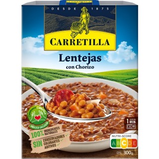 Consigue Carretilla lentejas con chorizo 300gr al mejor precio en