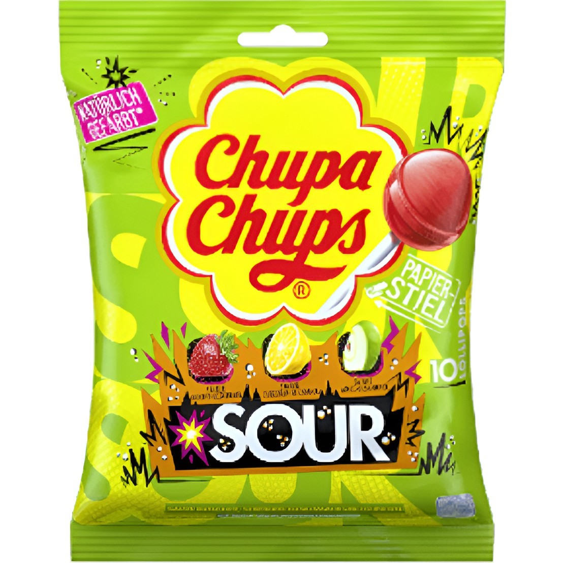 Obtén Chupa chups sour 10u 120gr al precio más bajo en OKSUPER.ES