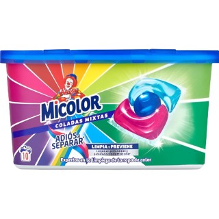 Consigue Detergente máquina micolor trio-caps-10u (tupper) en oferta