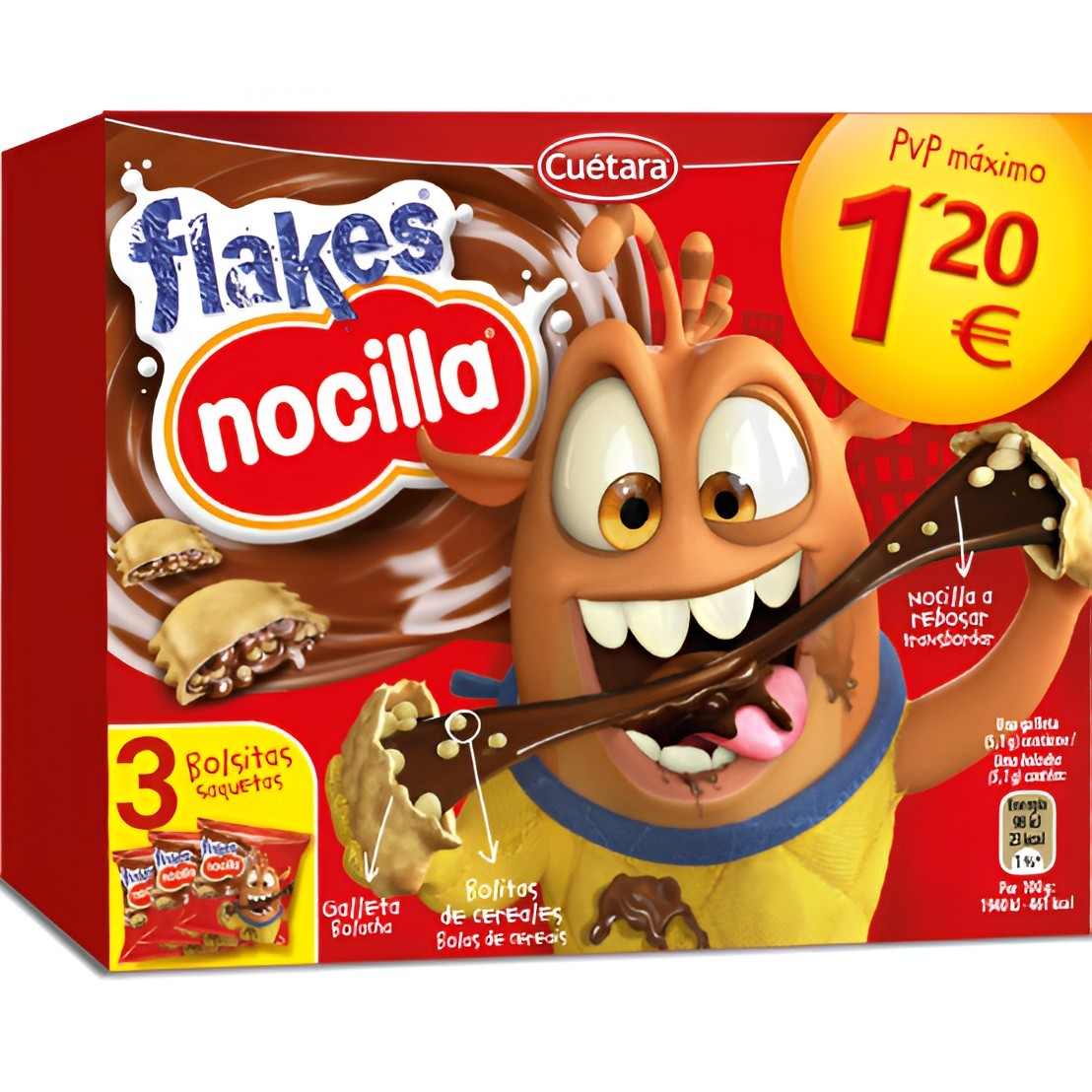 Compra Flakes nocilla 105gr caja al precio más bajo en OKSUPER.ES