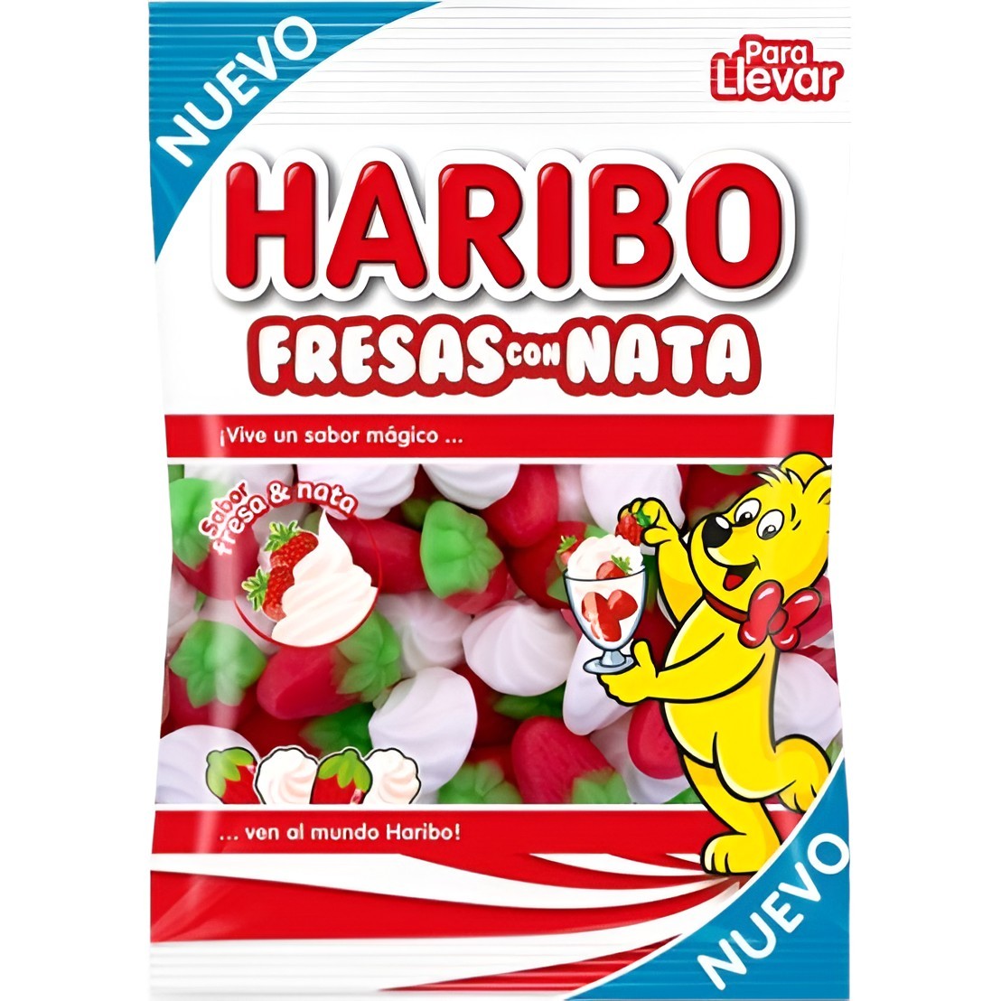 Obtén Fresa-nata Haribo 90gr al mejor precio en OKSUPER.ES