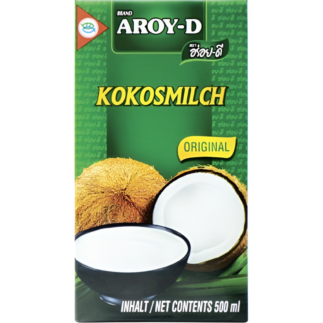 Obtén Leche de coco Aroy-d brik 500ml al mejor precio en OKSUPER.ES