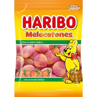 Adquiere Melocotones Haribo 100gr disponible ahora en OKSUPER.ES