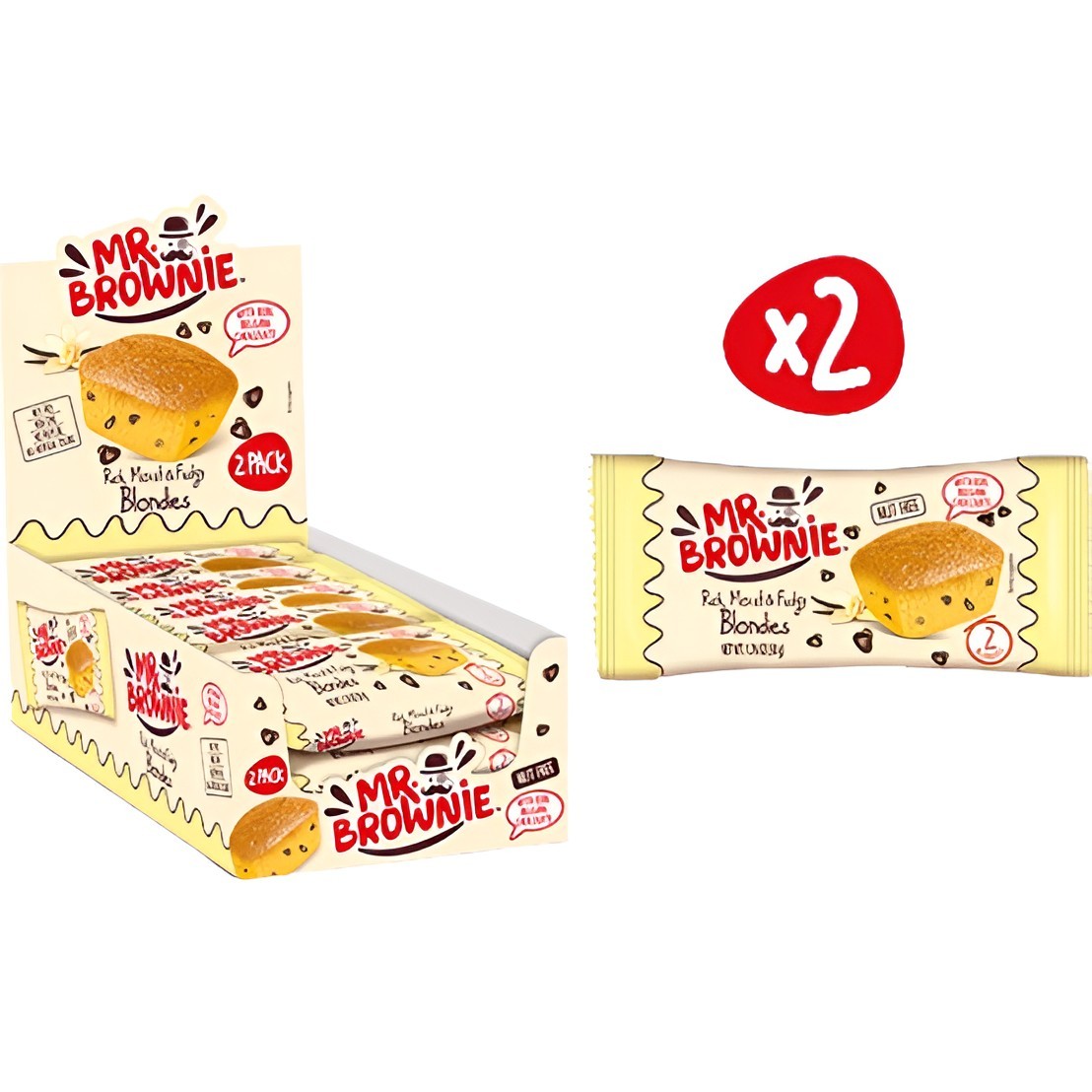 Obtén Mr. brownie blanco 50gr 2packs 12u al mejor precio en OKSUPER.ES