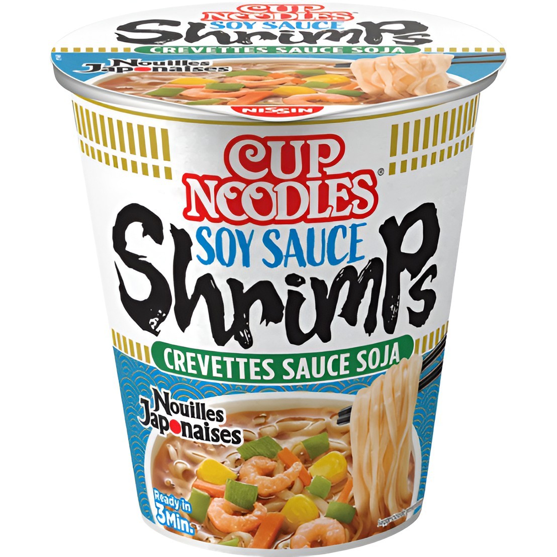 Compra Noodles cup nissin sauces shrimp 63g al precio más bajo en