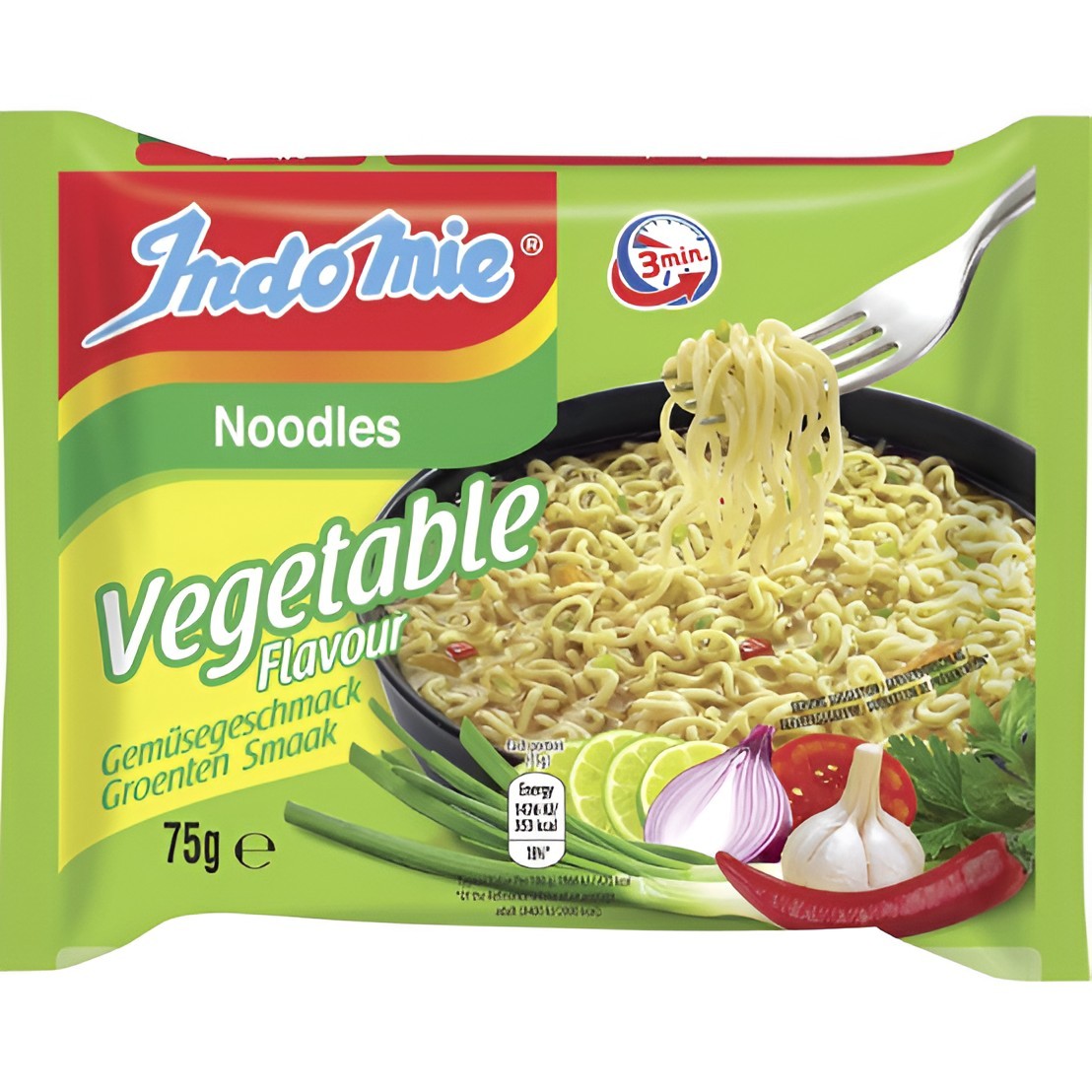 Compra Noodles indomie vegetal 75gr disponible ahora en OKSUPER.ES