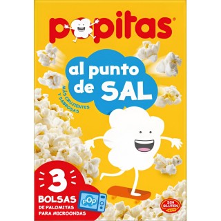 Obtén Palomitas popitas micro punto sal 3x100gr al precio más bajo en