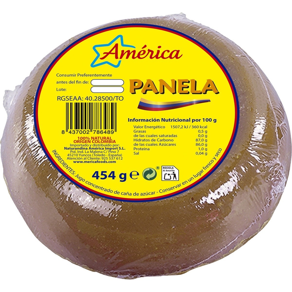 Encuentra Panela redonda america 454gr disponible ahora en OKSUPER.ES