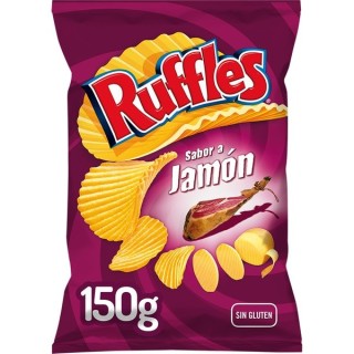 Descubre Patatas lay's ruffles jamon 150gr disponible ahora en