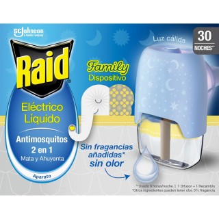 Insecticida Raid family líquido recambio 30 noches