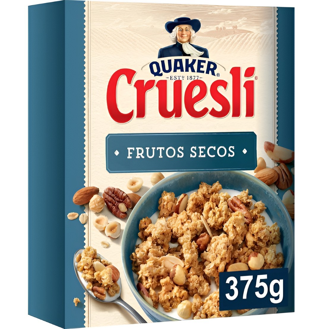 Cruesli quaker frutos secos 375gr