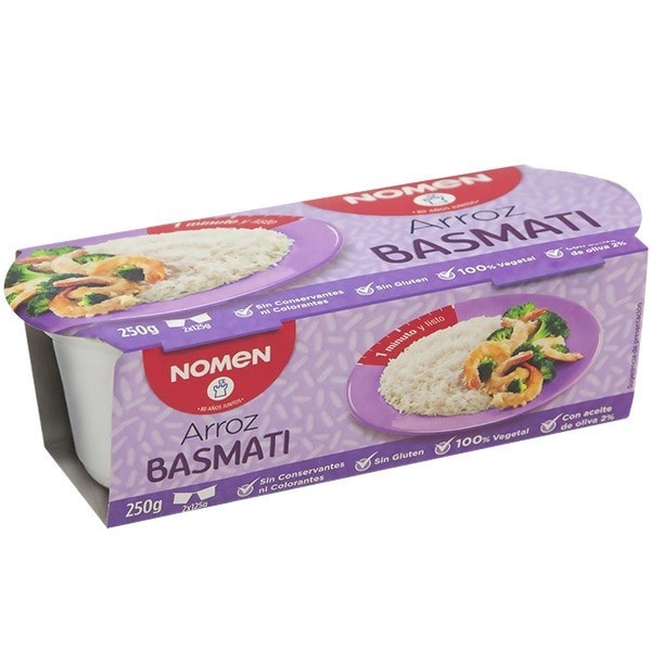 Nomen arroz basmati vaso pack 2u 125gr