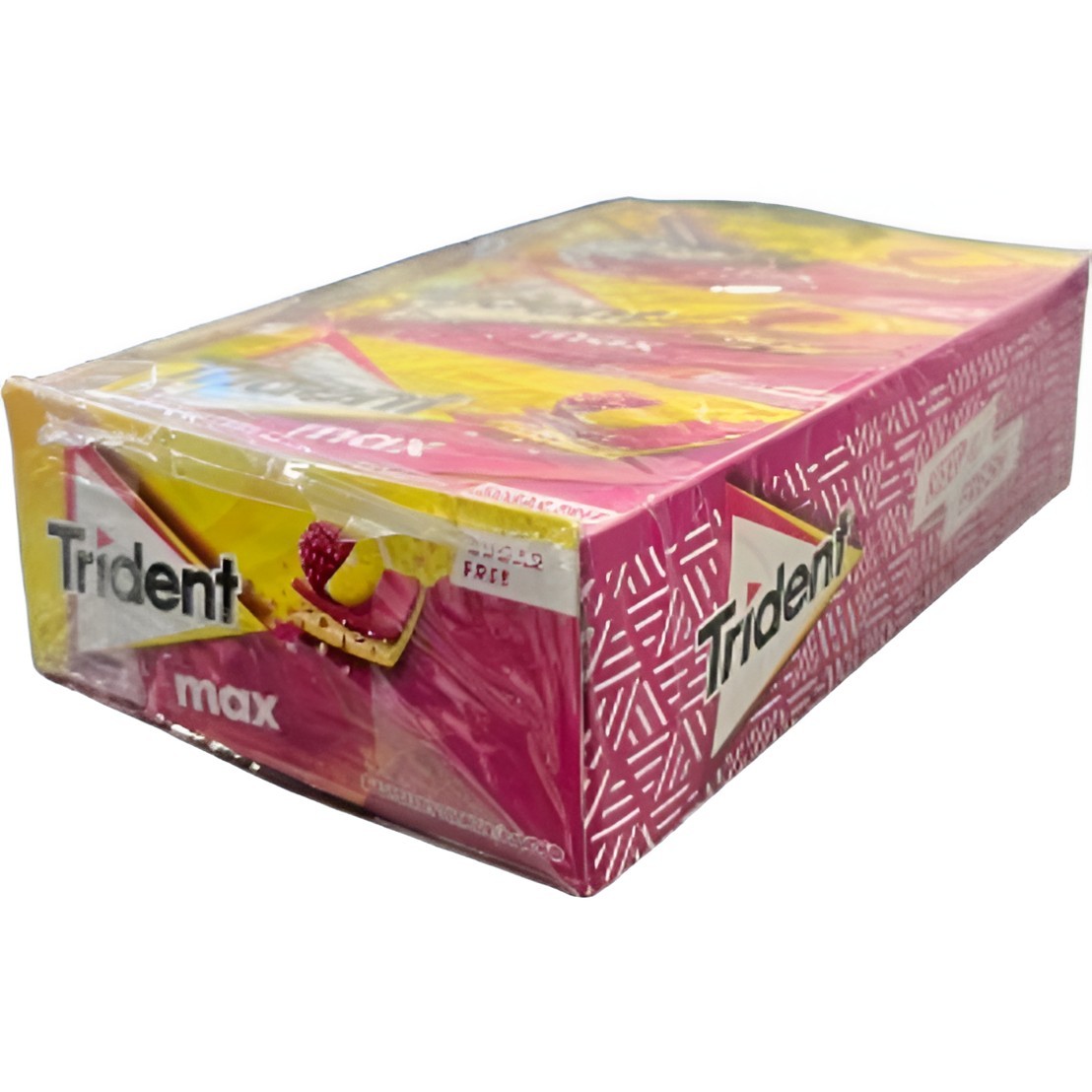 Trident lámina max frambuesa y limón 27gr 12u