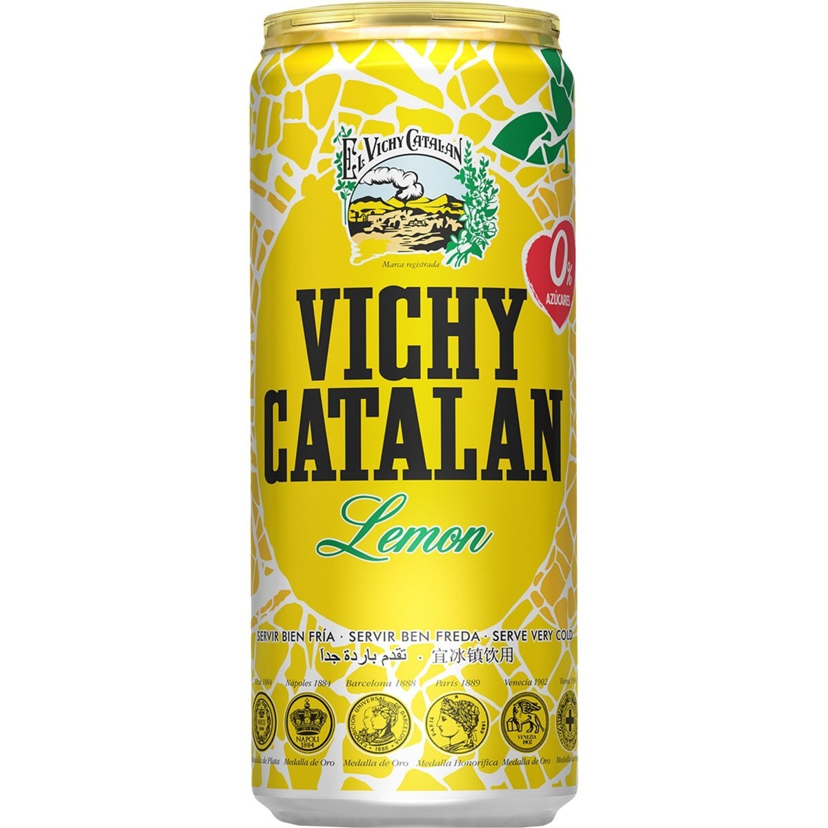 Agua Vichy Catalan limón lata 33cl