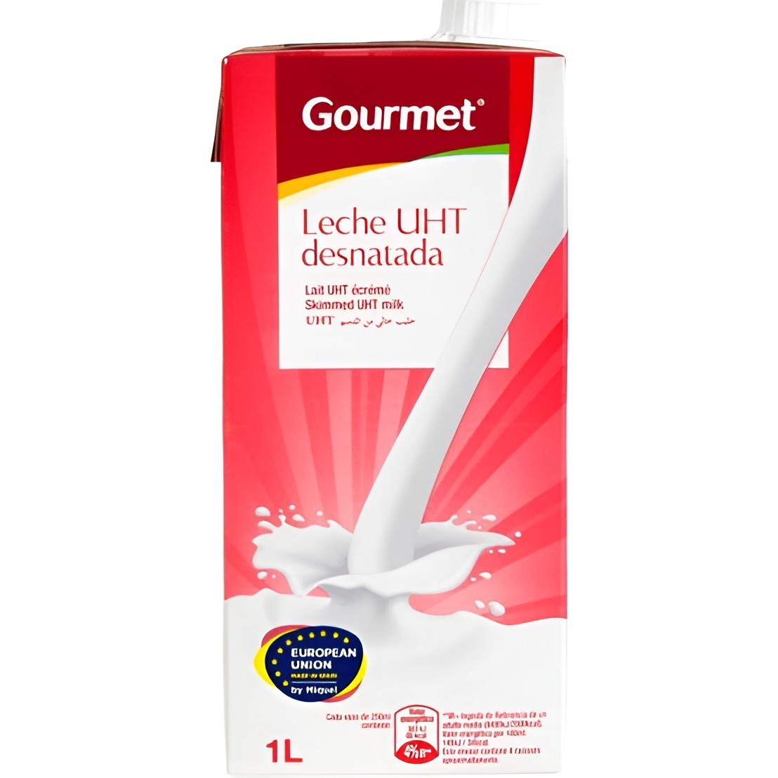 Leche Desnatada Gourmet 1L - Sabor Ligero y Fresco | Oksuper