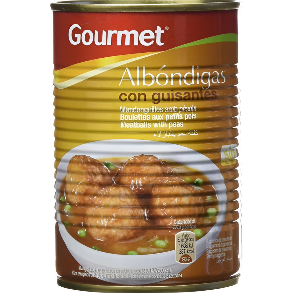 Albóndigas Gourmet con guisantes 415gr