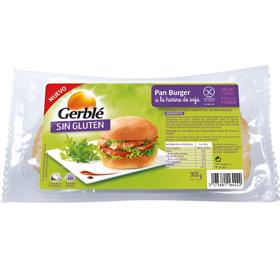 Pan Gerblé burger sin gluten 300gr