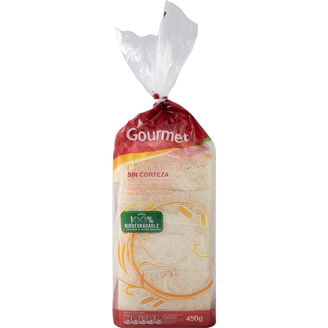 Pan Gourmet molde sin corteza 450gr