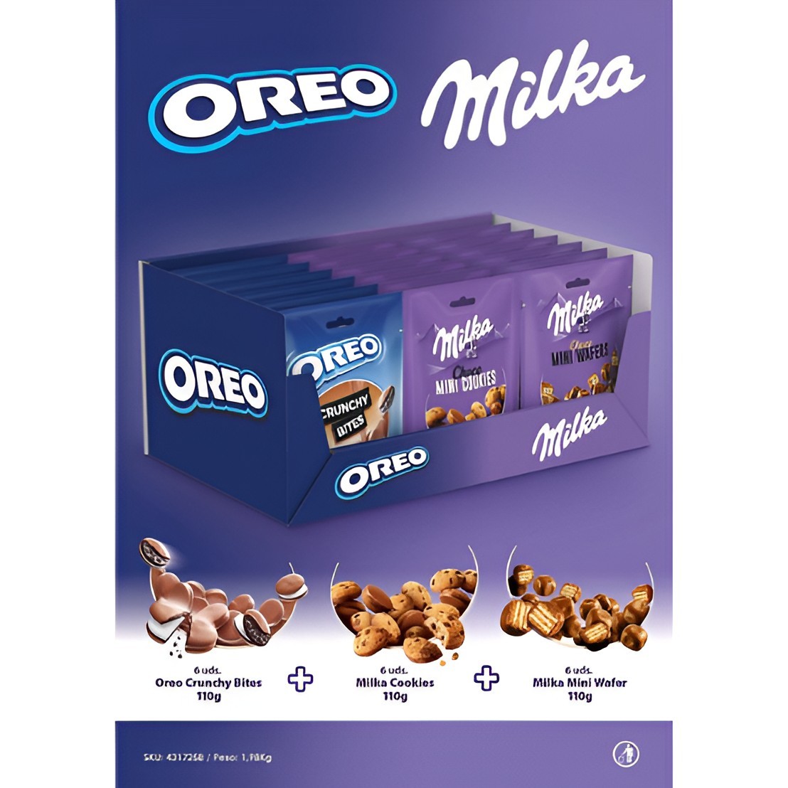 Lote bolsitas Oreo y Milka 1.98kg 18u