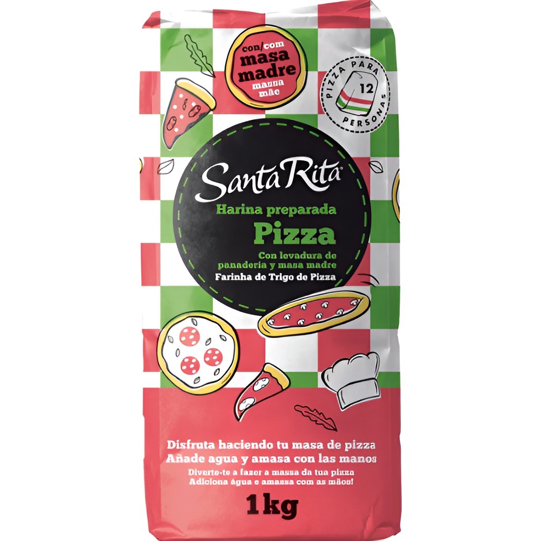 Harina para Pizza Santa Rita 1kg - Ideal para Masa Perfecta | Oksuper