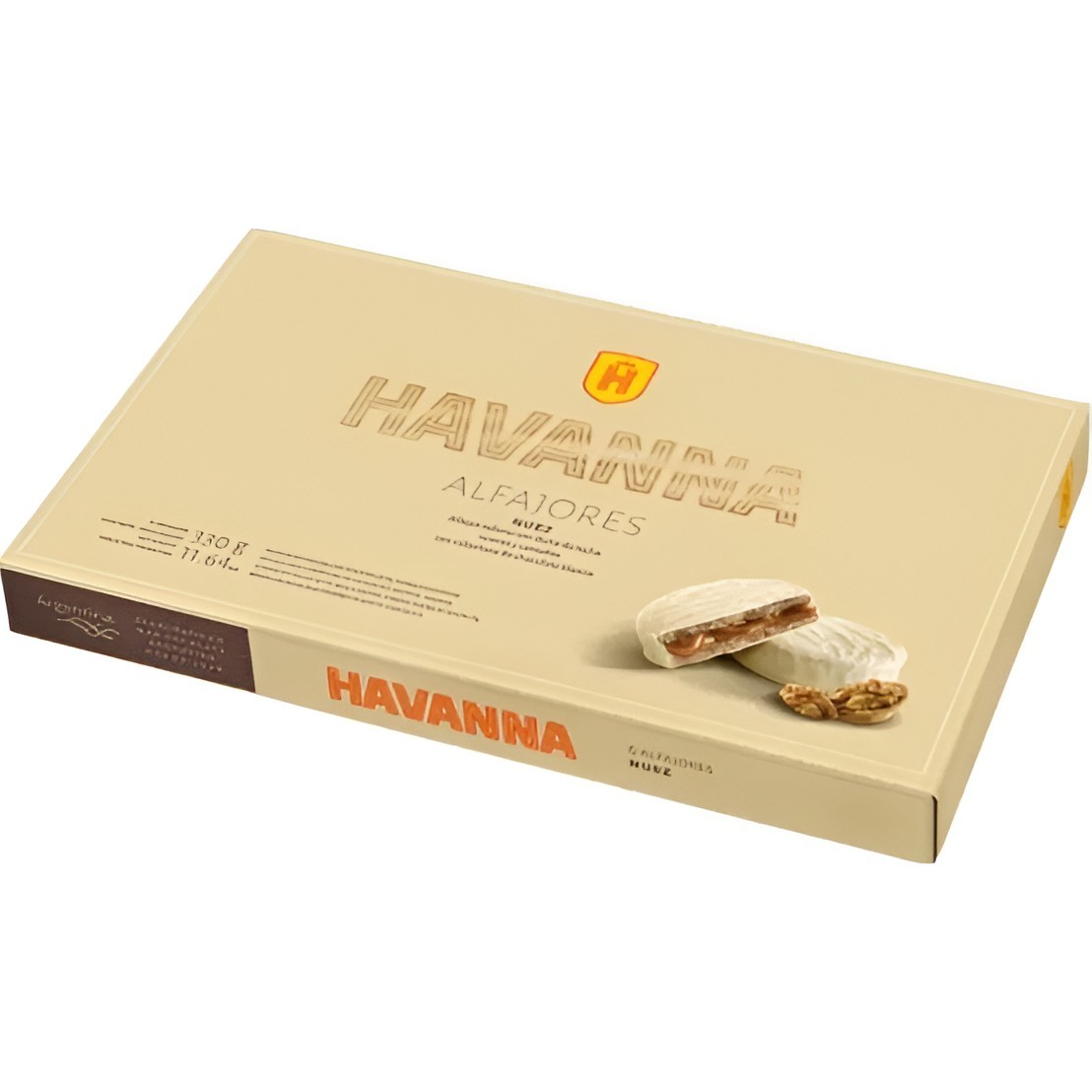 Alfajores con Nueces y Chocolate Blanco Havanna 6u - ¡Mmmm! | Oksuper