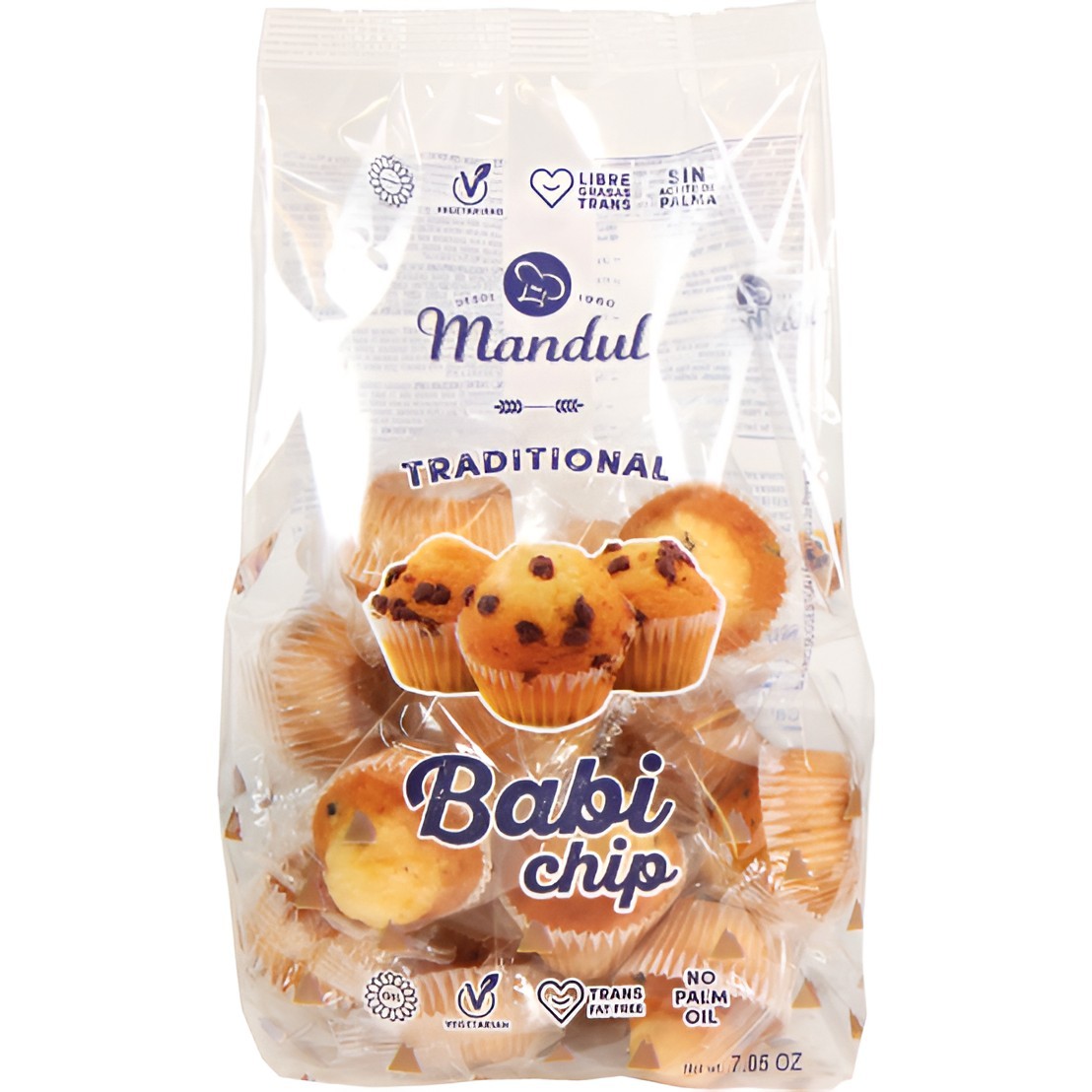 Magdalenas Babi Chip Mandul 200g - Tiernas y con Chocolate | Oksuper