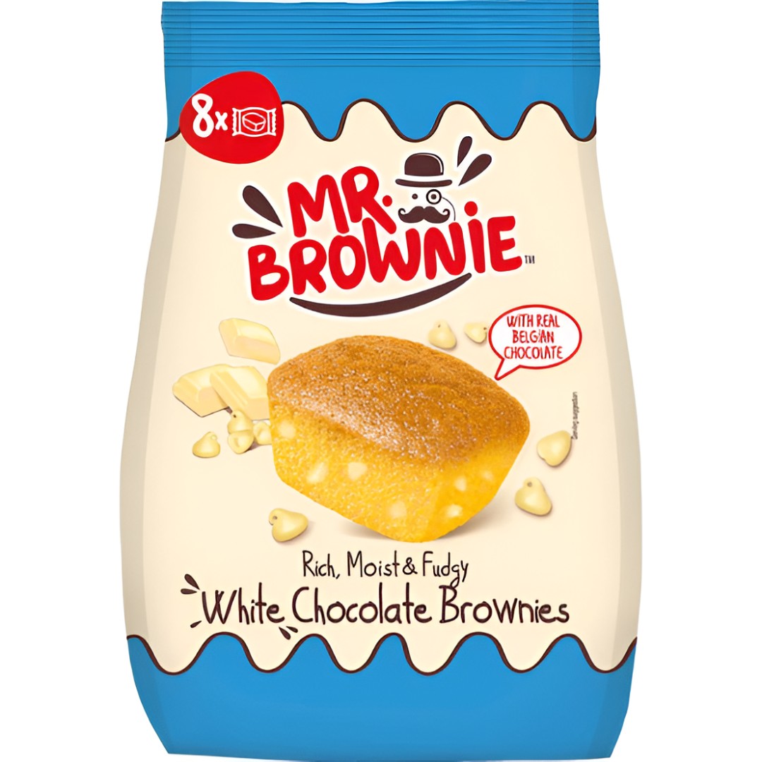 Brownies con Chocolate Blanco Mr. Brownie 200g - ¡Mmmm! | Oksuper