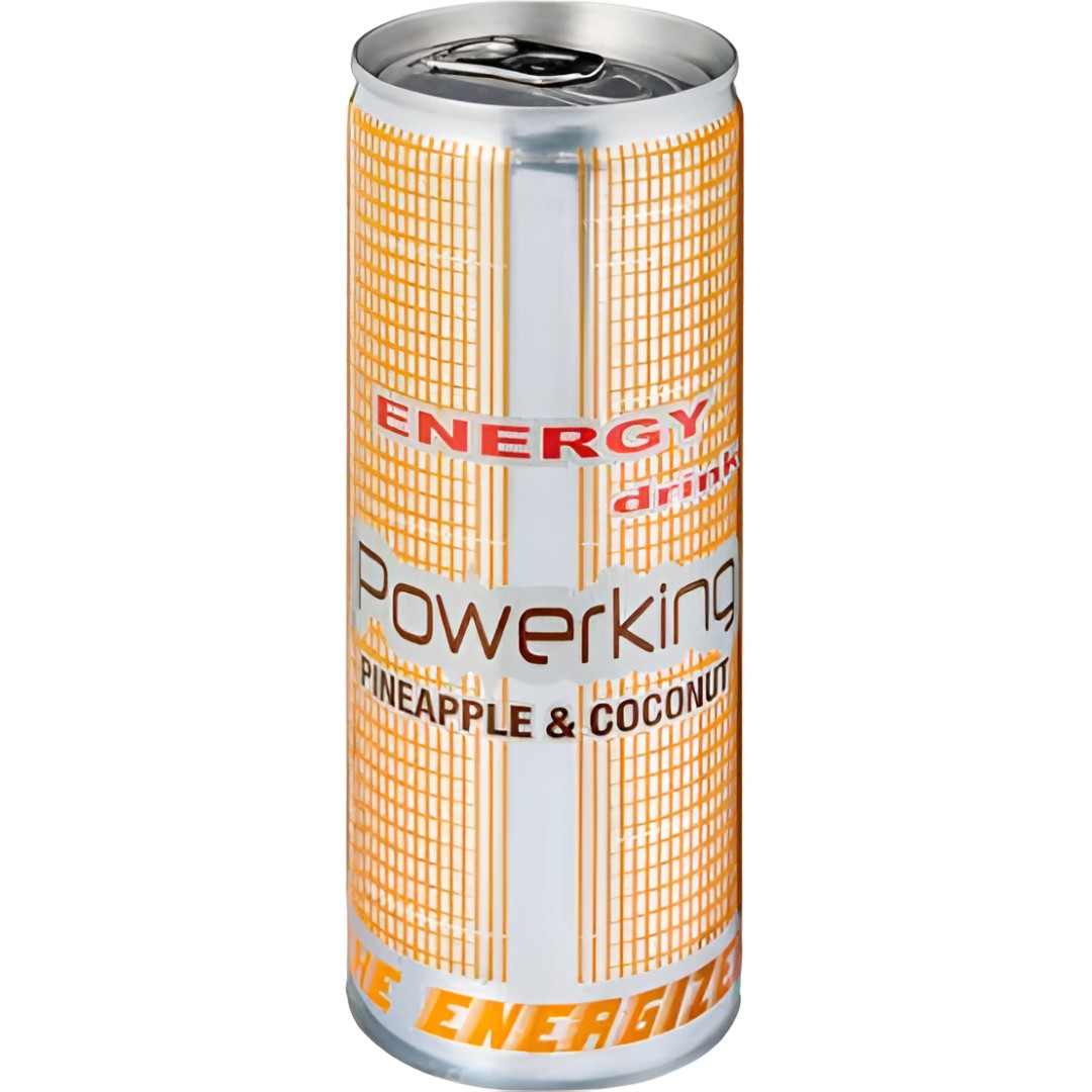 Bebida Energética Piña y Coco Powerking 25cl - Tropical y Revitalizante | Oksuper