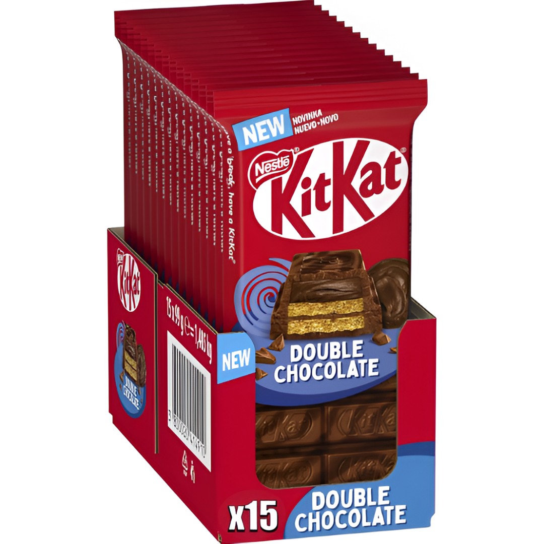 Barritas Kit Kat Doble Chocolate 99 g × 15u – Muy Crujientes | Oksuper