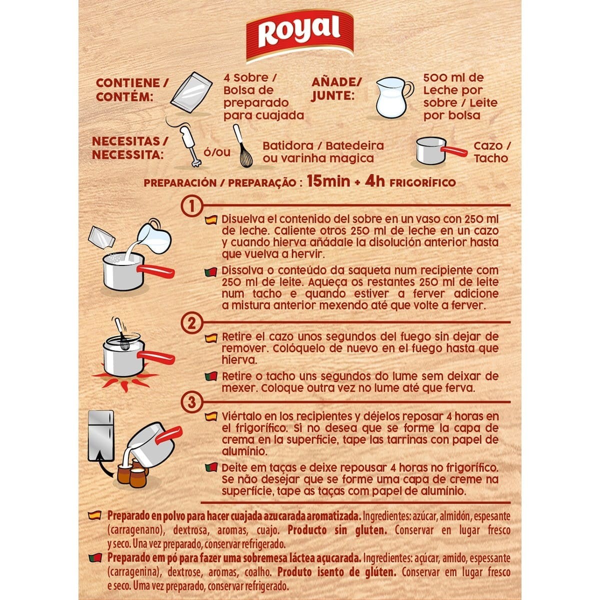 Cuajada Royal 48gr 16 Raciones - Cremosa y Fácil de Preparar | Oksuper