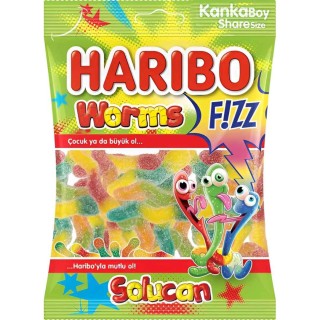 Gominolas Worms F!zz Haribo 100gr - Ácidas y Divertidas | Oksuper